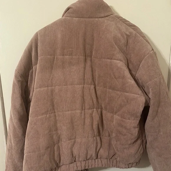 Cover Your Tracks Puffer Jacket- Mauve - Picture 3 of 7